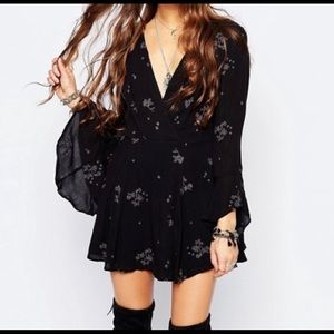 Free People Jasmine Embroidered Wrap Dress